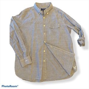 American Eagle | Prep Fit Striped Button-up | Lg